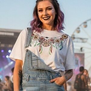 Vintage XL Native‎ American Dream Catcher 100% Cotton USA Made Single Stitch Tee